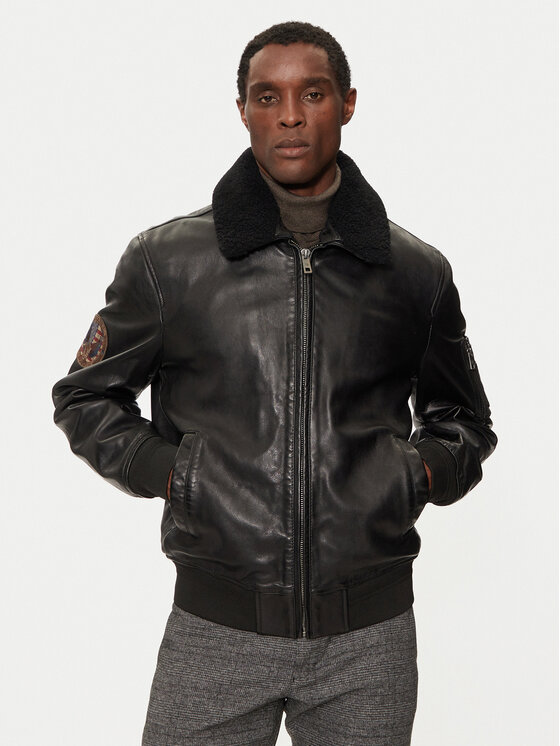 Milestone Milestone Giacca di pelle MS Tom 43104121070 Nero Regular Fit