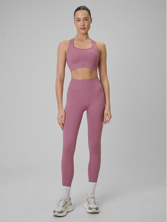 4F 4F Legginsy MULTI ACTIVE Koralowy Slim Fit