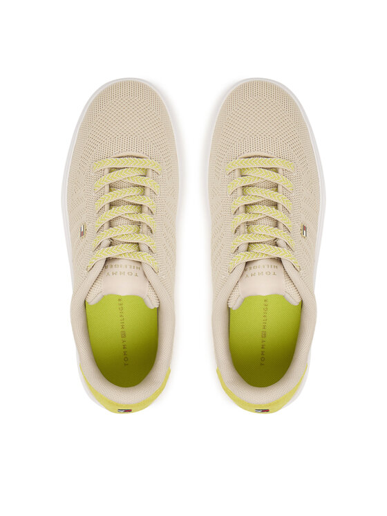 Tommy Hilfiger Tommy Hilfiger Sneakersy Knit Cupsole FW0FW09289 Béžová