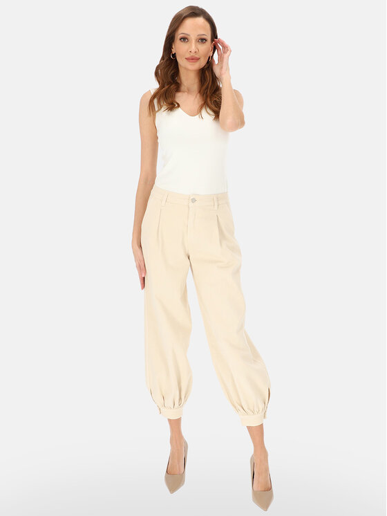 L’AF L’AF Jeansy Hera Beżowy Wide Leg