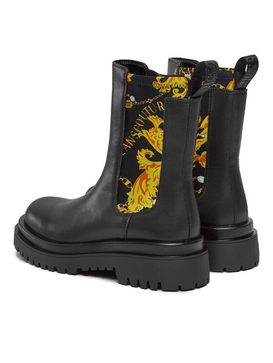 Versace Jeans Couture Versace Jeans Couture Členková obuv s elastickým prvkom 75VA3S60 Čierna