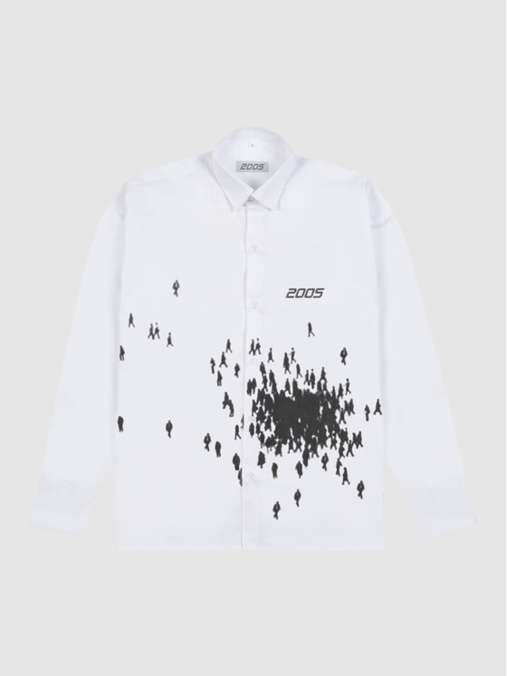 2005 2005 Košeľa Crowd Shirt (white) Biela Oversize