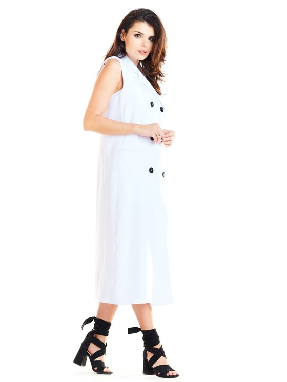 Awama Awama Kamizelka A279 Biały Basic Fit