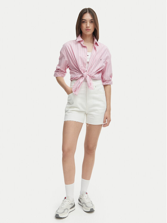 Tommy Jeans Tommy Jeans Τζιν σορτσάκια DW0DW22695 Λευκό Regular Fit