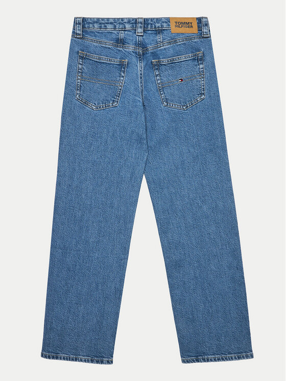 Tommy Hilfiger Tommy Hilfiger Дънки Girlfriend KG0KG08010 Син Straight Fit