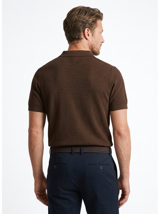 Pako Lorente Pako Lorente Polo P26WF-TX-003 Brązowy Regular Fit