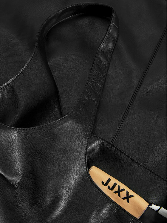 JJXX JJXX Šaty z imitácie kože Stella 12262769 Čierna Regular Fit