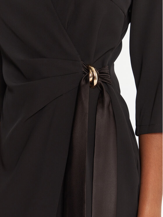 Rinascimento Rinascimento Sukienka koktajlowa CFC0020095002 Czarny Regular Fit
