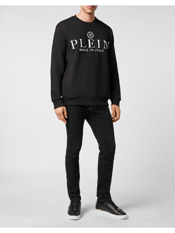 PHILIPP PLEIN PHILIPP PLEIN Mikina 5915 Čierna Regular Fit