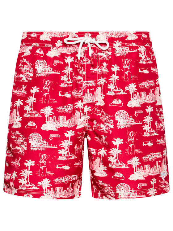 Guess Guess Плувни шорти F1GT03 WO05Y Червен Regular Fit