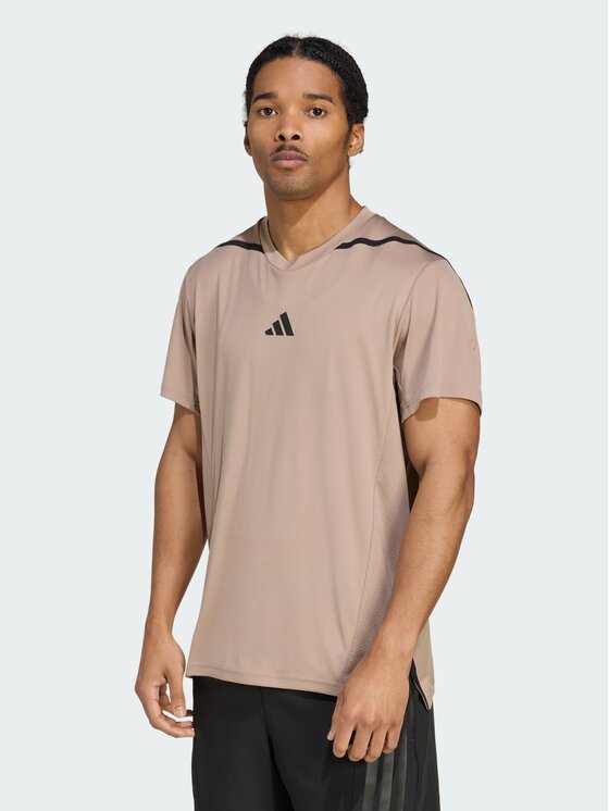 adidas adidas Koszulka techniczna Designed for Training Pro-Series Tee Brązowy Slim Fit