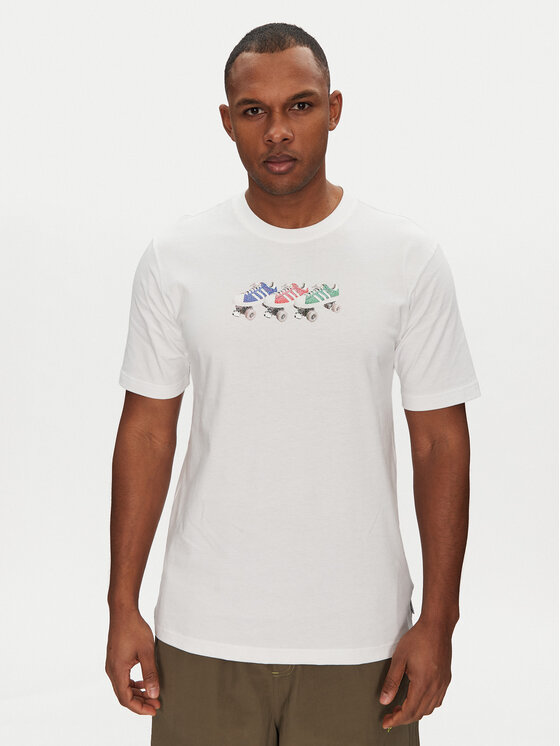 adidas adidas T-Shirt Roller JD0706 Biały Regular Fit