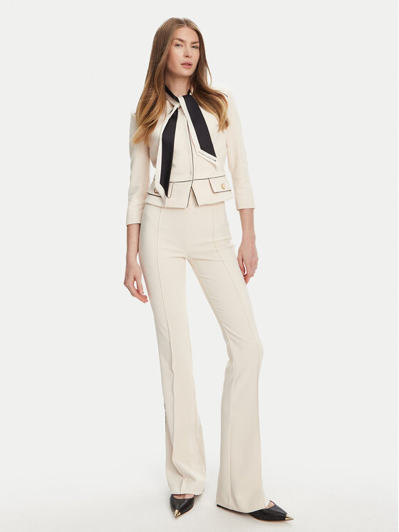 Elisabetta Franchi Elisabetta Franchi Sacou GI-T51-51E2-V560 Écru Regular Fit