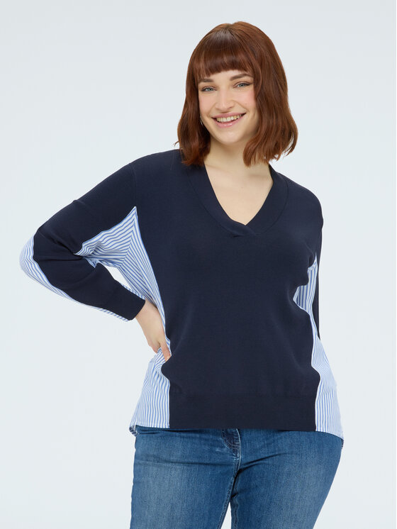 Fiorella Rubino Fiorella Rubino Maglione M189L008465N034 Blu Boxy Fit