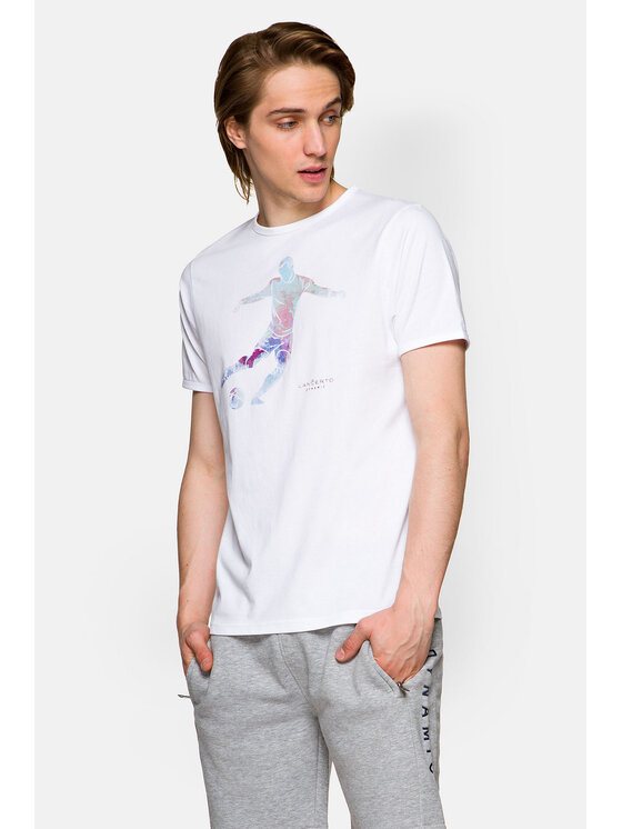 Lancerto Lancerto T-Shirt Lennox TS073221000041 Biały Regular Fit