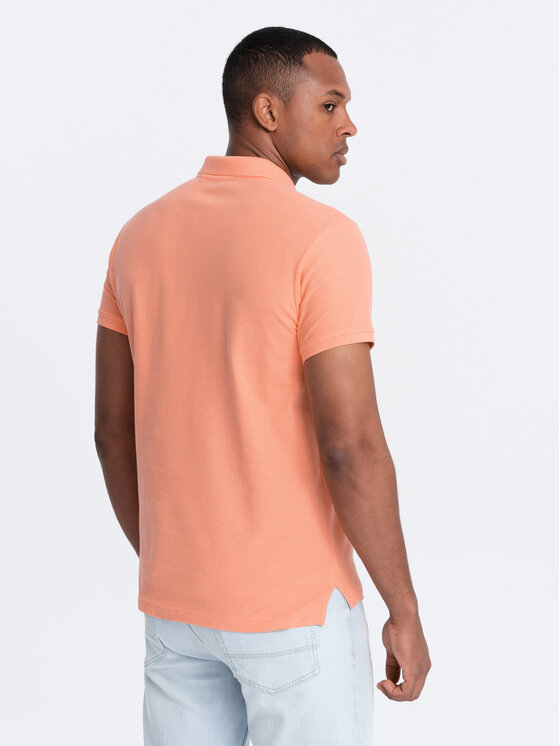 Ombre Ombre Polokošile OM-POBS-0100 Světle oranžová Regular Fit