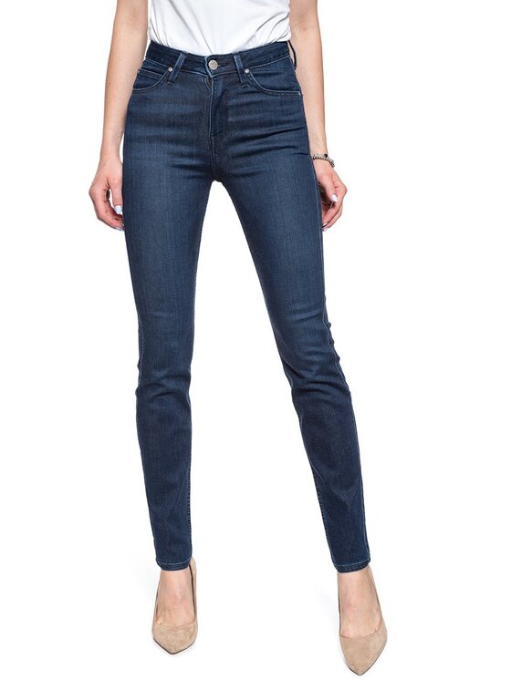 Lee Lee Jeansy SCARLETT HIGH Niebieski Skinny Fit