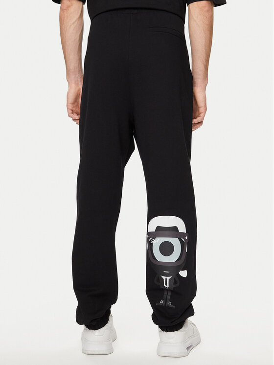 KARL LAGERFELD KARL LAGERFELD Teplákové kalhoty 705097 542930 Černá Regular Fit