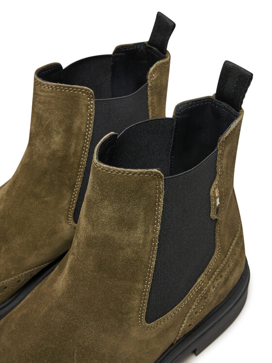 BOSS Boss Kotníková obuv s elastickým prvkem Calev 50523007 Khaki