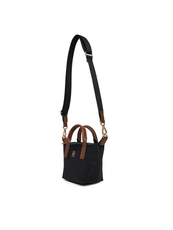 Tommy Hilfiger Tommy Hilfiger Дамска чанта Popette Micro Tote AW0AW18368 Черен