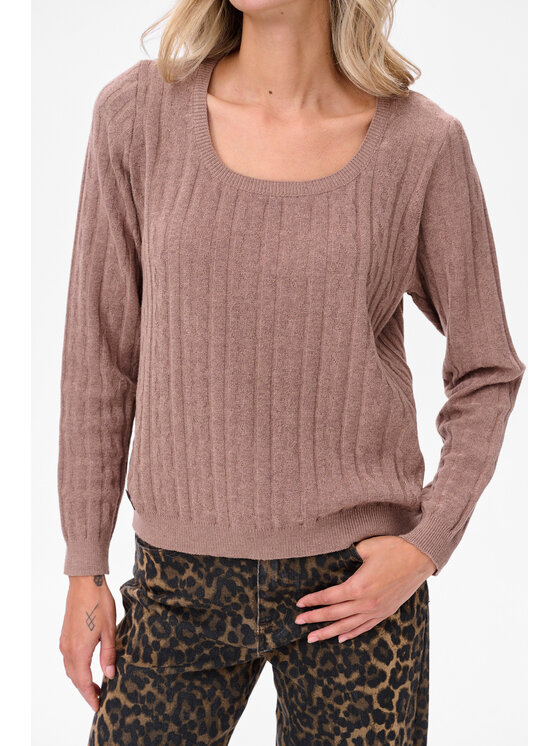 blue shadow blue shadow Sweter Kalia Brązowy Regular Fit