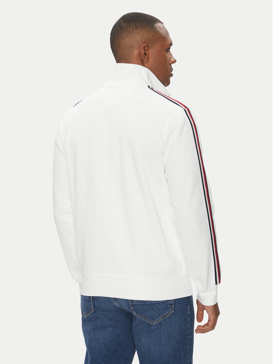 Tommy Hilfiger Tommy Hilfiger Суитшърт Global Stripe MW0MW38686 Бял Regular Fit