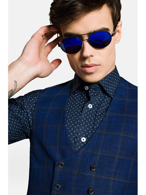 Lancerto Lancerto Kamizelka KA073222000001 Granatowy Slim Fit