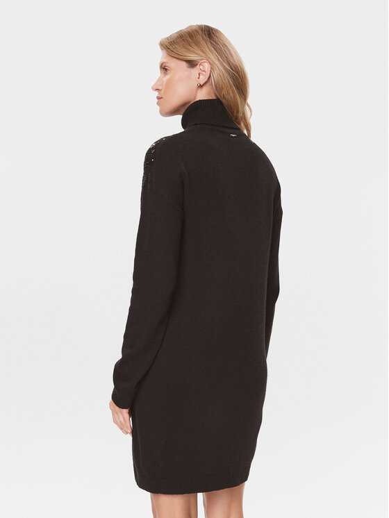 Liu Jo Liu Jo Kootud kleit MF3077 MS16G Must Relaxed Fit