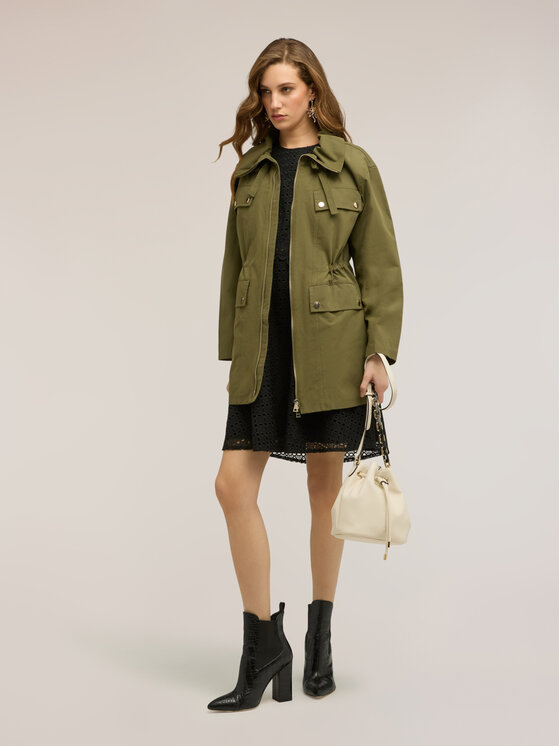 Motivi Motivi Cappotto invernale 0007W000131N035 Verde Regular Fit