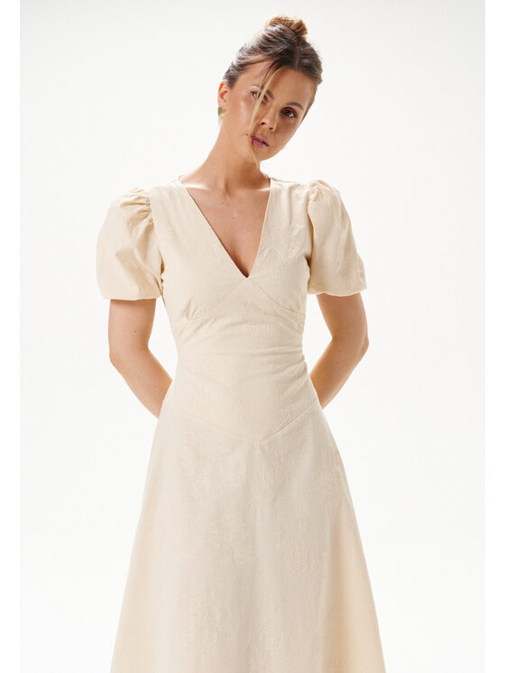 Mirons Mirons Sukienka wieczorowa Soft Beżowy Feminine Fit