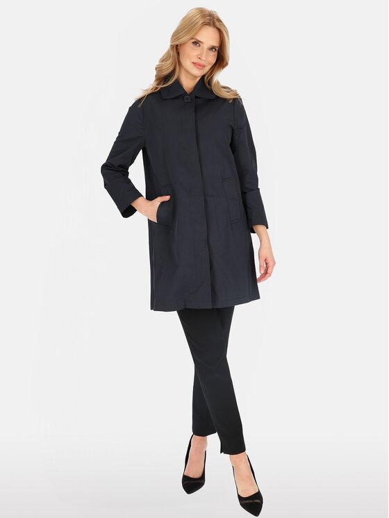 Perso Perso Płaszcz przejściowy BLE252535F Granatowy Regular Fit