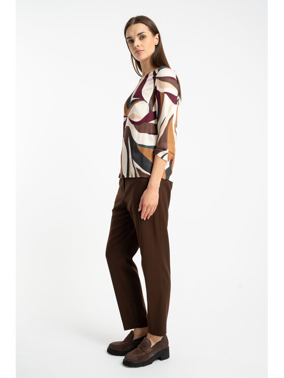 CLICK CLICK Blúzka 10-6939 Farebná Straight Fit
