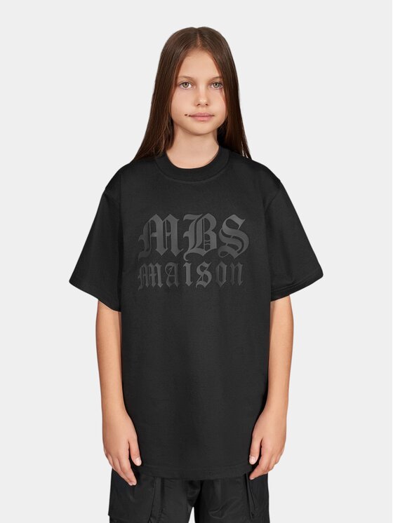 MADE BY SOCIETY MADE BY SOCIETY T-Shirt Fraktur Black - T37871 Czarny Basic Fit