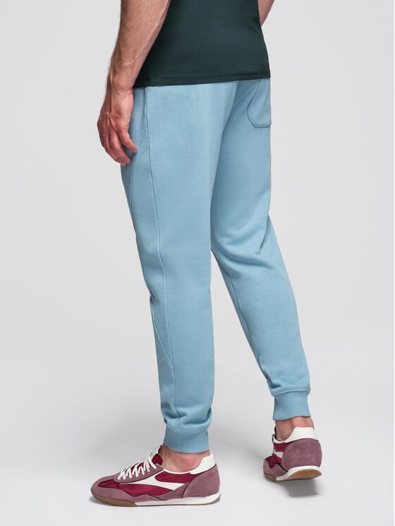 Ombre Ombre Teplákové kalhoty OM-PABS-0173 Modrá Regular Fit