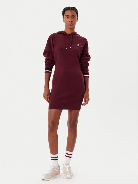 Guess Guess Pletena obleka V5BK01 Z1152 Bordo rdeča Regular Fit