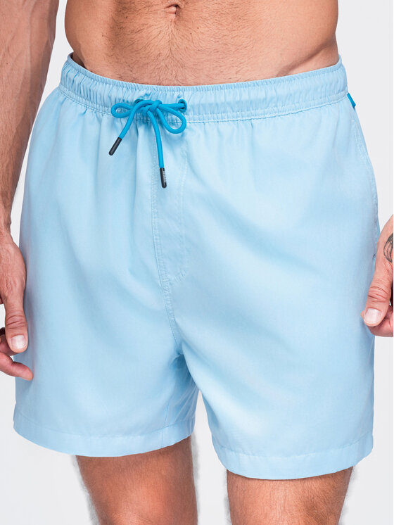 Ombre Ombre Szorty kąpielowe OM-SRSS-0216 Niebieski jasny Regular Fit