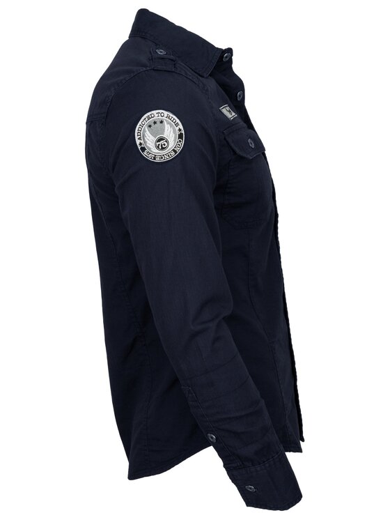 Brandit Brandit Koszula 4023.8.7XL Granatowy Regular Fit