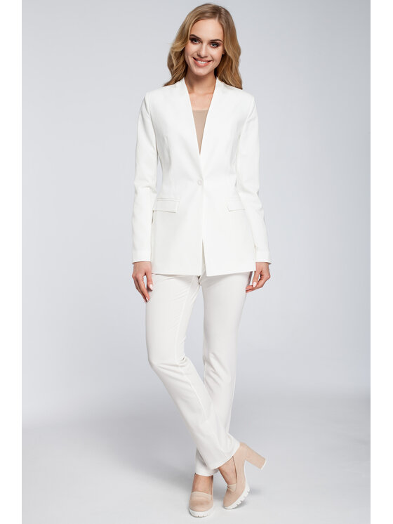 Made of Emotion Made of Emotion Marynarka M304 Biały Casual Fit