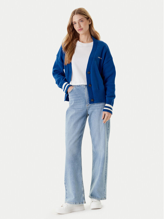 Guess Jeans Guess Jeans Kardigán W4BR81 Z3HM1 Kék Regular Fit