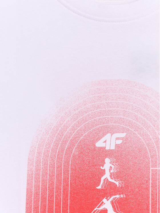 4F 4F T-Shirt 4F SPORT Biały Regular Fit