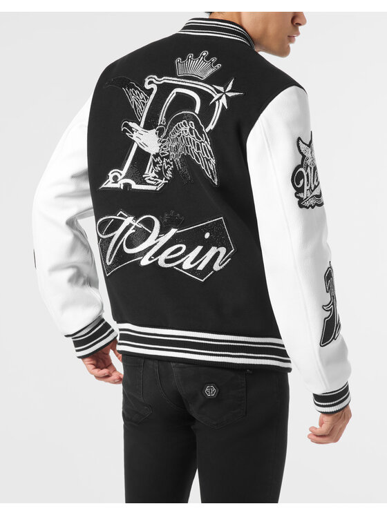PHILIPP PLEIN PHILIPP PLEIN Kurtka bomber 26059 Czarny Regular Fit