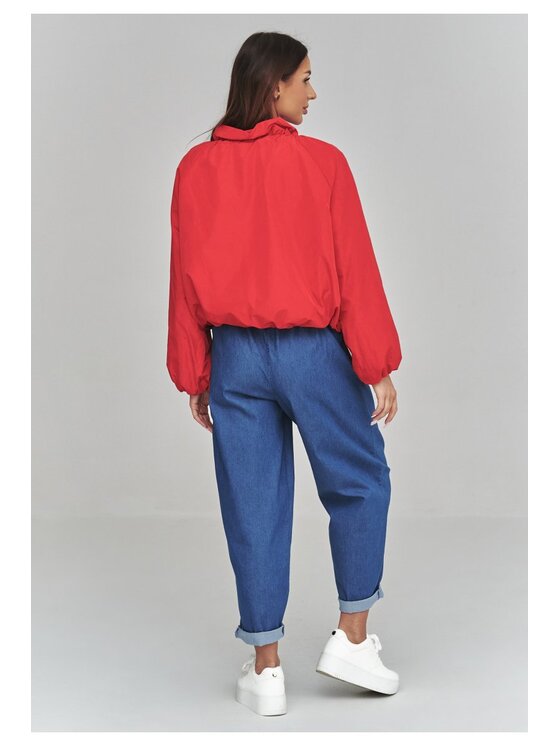 Makadamia Makadamia Kurtka przejściowa C58 Czerwony Loose Fit
