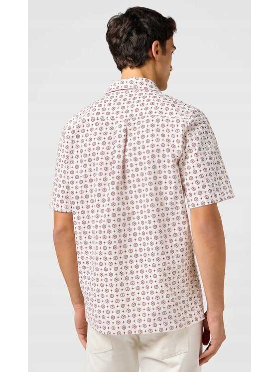Wrangler Wrangler Koszula Short Sleeve Resort Shirt Biały Regular Fit