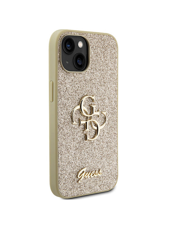 Guess Guess Etui na telefon iPhone 15 Złoty
