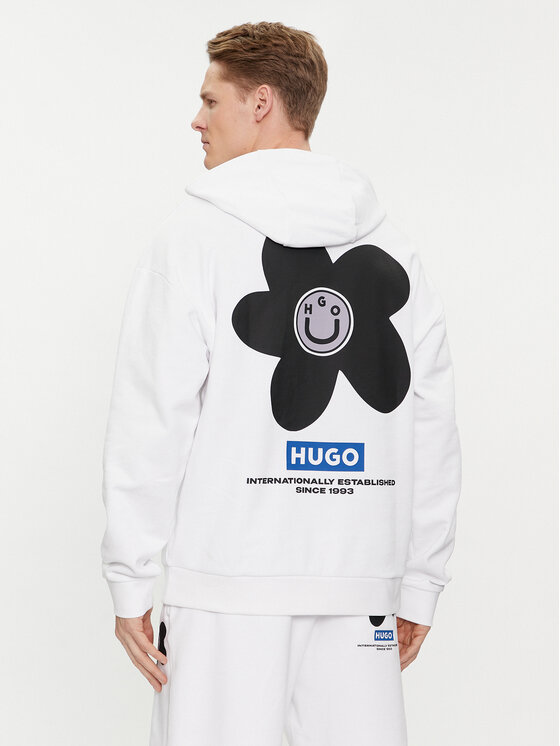 HUGO Hugo Felpa Nolumbine 50515648 Bianco Relaxed Fit