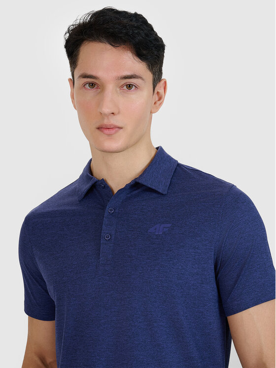 4F 4F Polo MULTI ACTIVE Granatowy Regular Fit