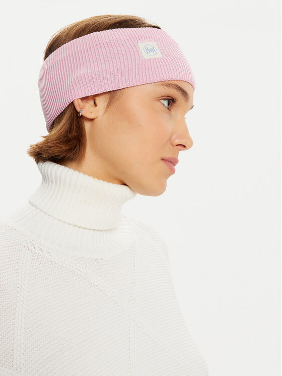 Buff Buff Opaska materiałowa Crossknit Headband Solid 126484.519.10 Różowy