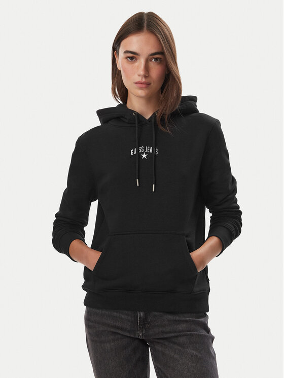 Guess Jeans Guess Jeans Світшот W6BQ04 K5411 Чорний Regular Fit