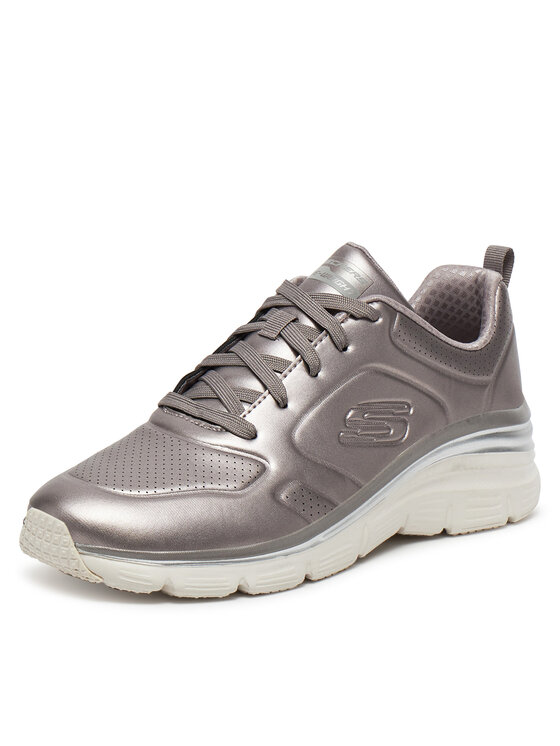 Skechers Skechers Sneakersy FASHION FIT - GLOW UP 149749 PEW Srebrny