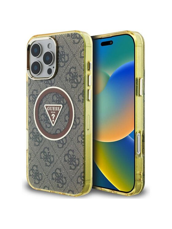 Guess Guess Etui na telefon Apple iPhone 16 Pro Max Brązowy